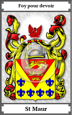 St Maur Family Crest Download (JPG)  Book Plated - 150 DPI